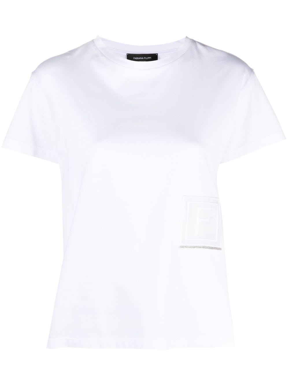 Fabiana Filippi Logo-patch T-shirt In White