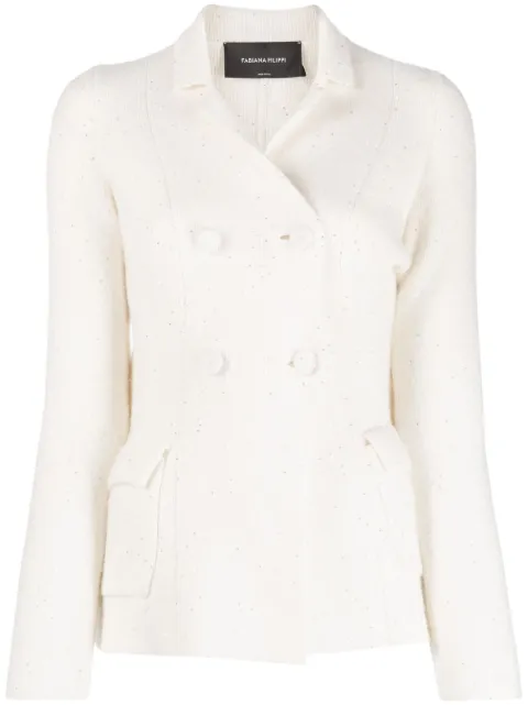Fabiana Filippi sequin-embellished double-breasted cardigan