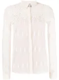 Fabiana Filippi lace-detail semi-sheer shirt - Neutrals