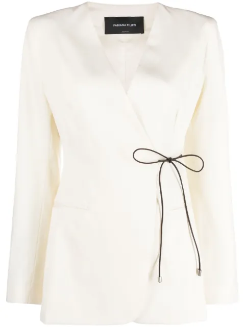 Fabiana Filippi side-fastening wrap blazer