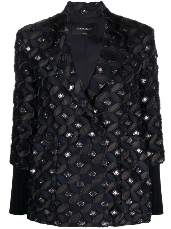 Fabiana Filippi ダブルジャケット | ブルー | FARFETCH JP