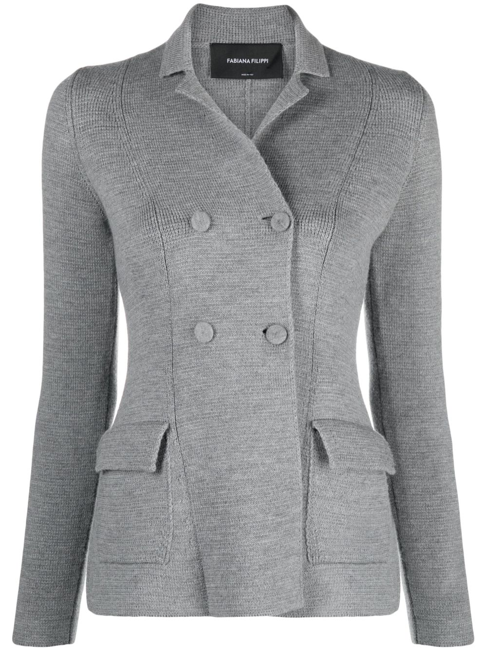 fabiana filippi cardigan à boutonnière croisée - gris