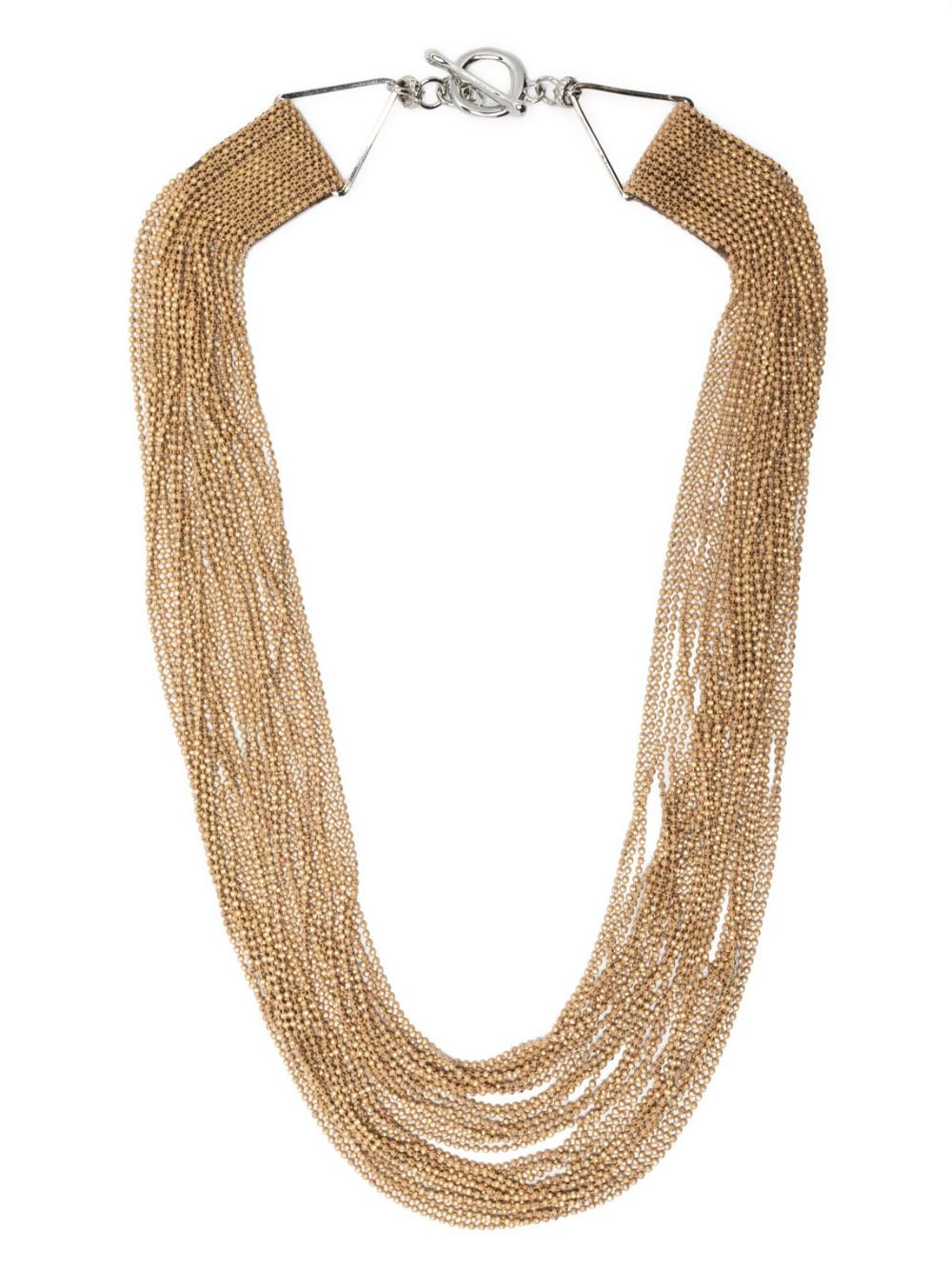 fabiana filippi collier en chaîne à perles - tons neutres