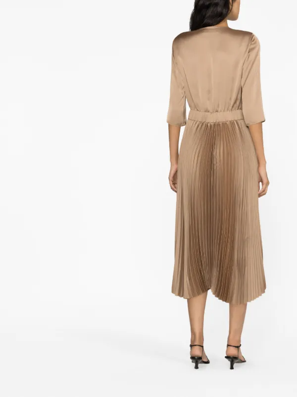 ワンピース FABIANA FILIPPI Fabiana Filippi Viscose Midi Dress Fluid linen and viscose dress, sand for Women | Fabiana Filippi®