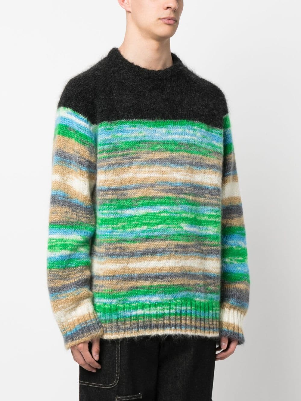Shop Nahmias Intarsia-knit Sweatshirt In Schwarz