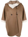 Fabiana Filippi hooded shearling jacket - Brown