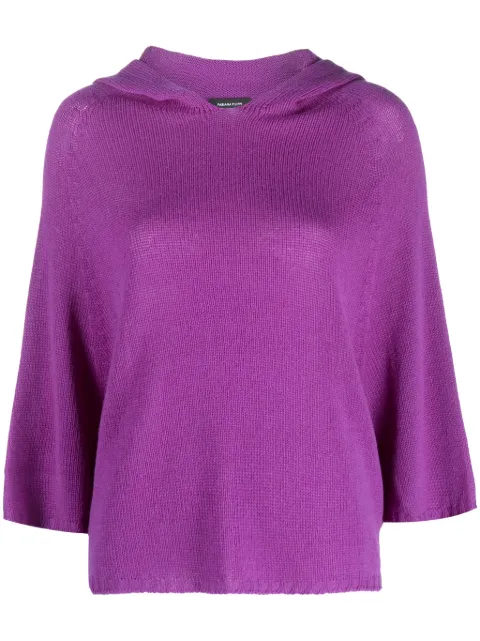 Fabiana Filippi three-quarter sleeved hooded jumper