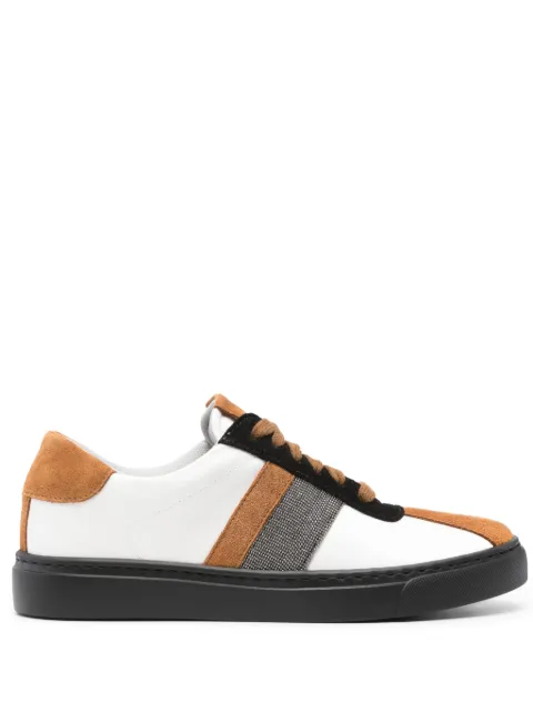 Fabiana Filippi bead-embellished lace-up sneakers