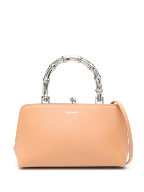 Jil Sander logo-print leather tote bag