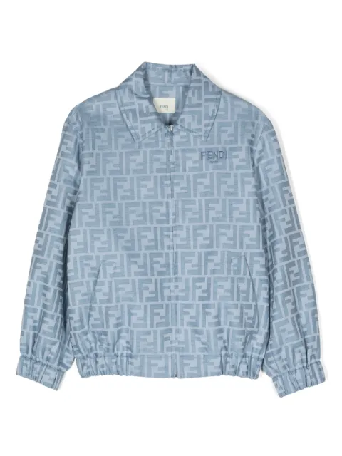 Fendi Kids FF-logo print bomber jacket 