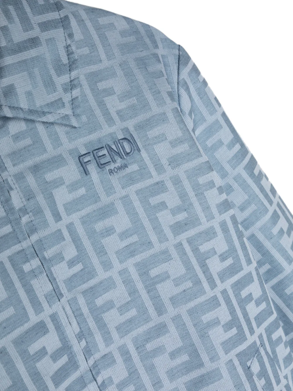 Fendi Kids Jack met logoprint Blauw