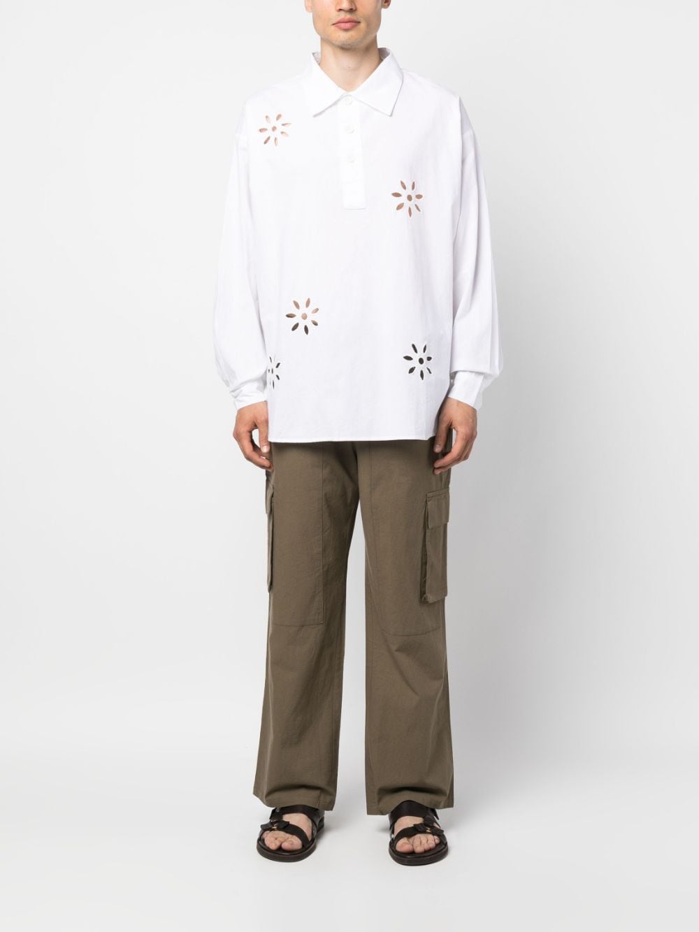 Gimaguas Overhemd met bloemenprint - Wit