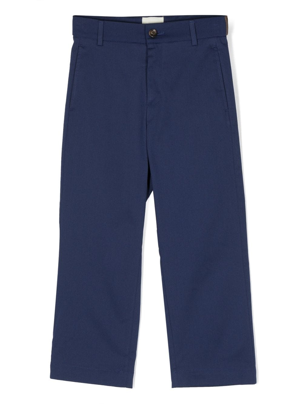 Fendi Kids' Ff-logo Print Cotton Trousers In Blue