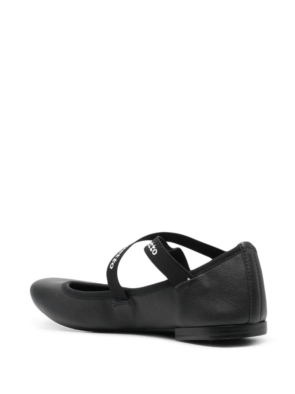 Shop Repetto Joana Mary Leather Ballerina Shoes In Black