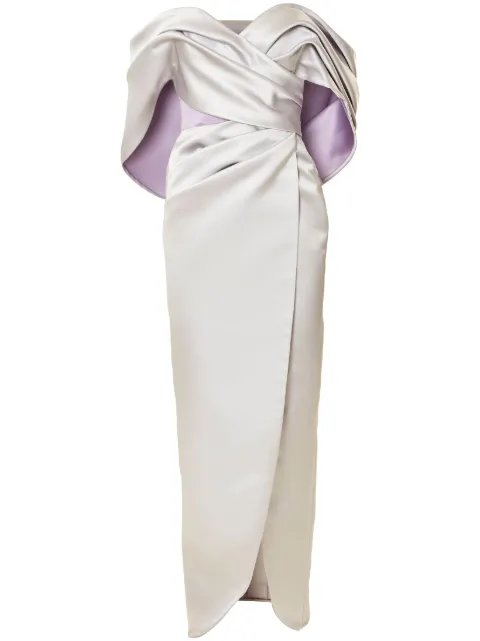 Carolina Herrera off-shoulder draped maxi dress
