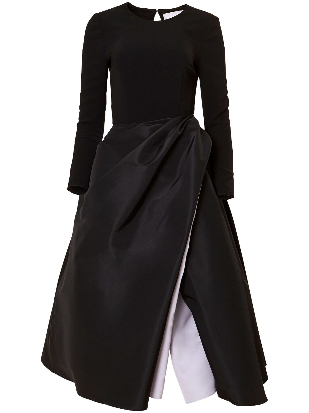 Carolina Herrera Gelaagde midi-jurk Zwart