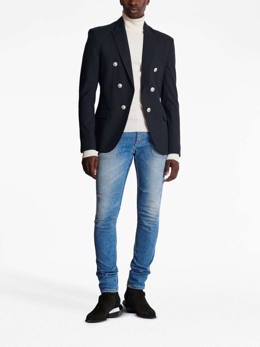 Image 2 of Balmain button-detailed wool blazer