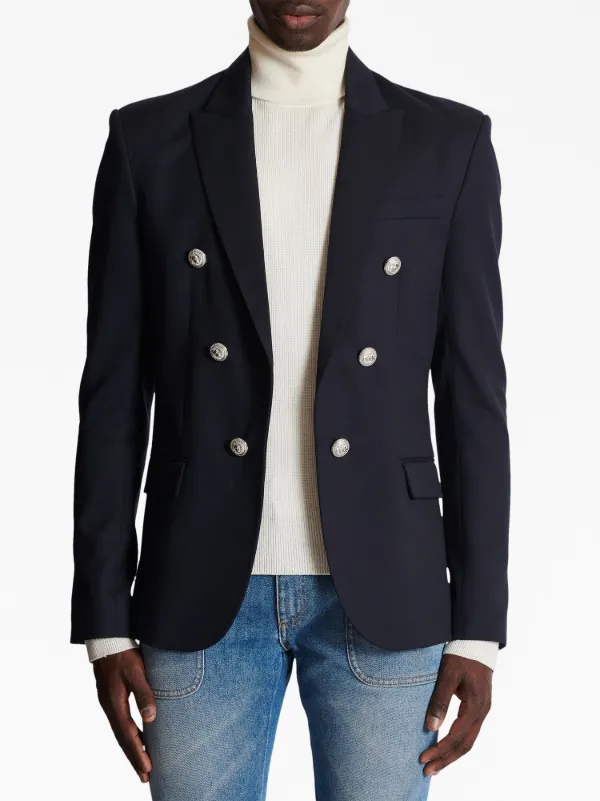 ジャケット BALMAIN 'Chiocciola' blazer Blue Balmain Chiocciola Blazer And Suits In Blue | ModeSens