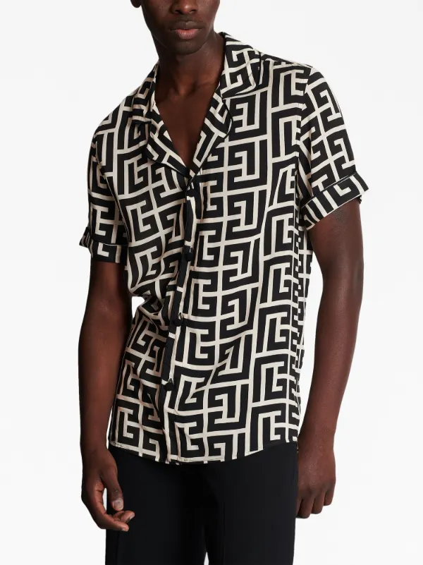 Monogram Short-Sleeved Printed Silk Shirt - Ready to Wear