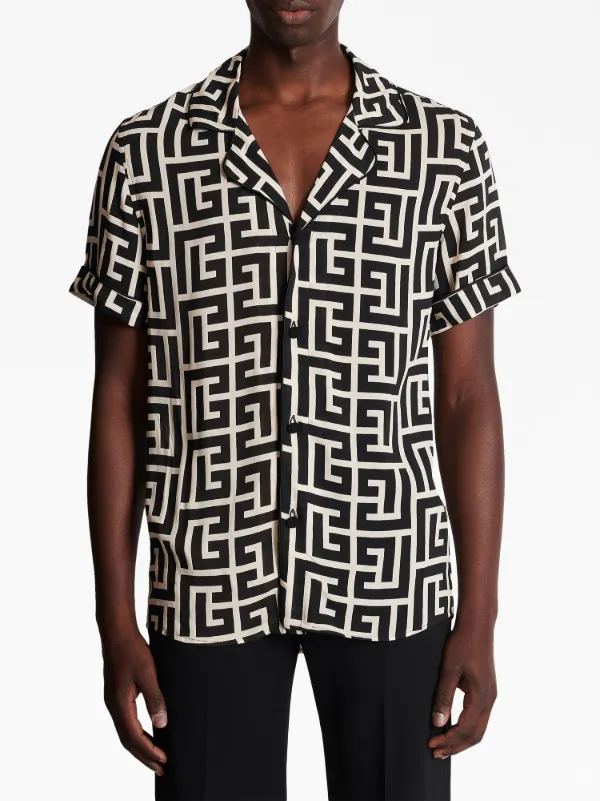 Monogram Silk Short-Sleeved Shirt - Men - Ready-to-Wear