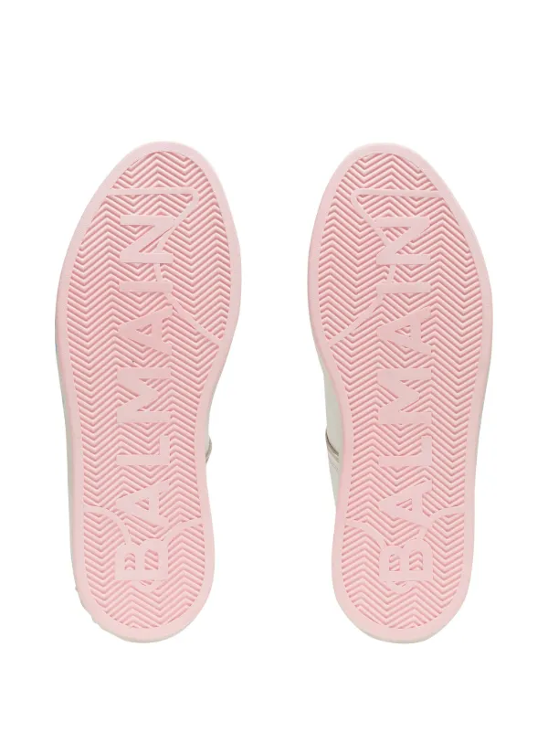 【関税＆送料込み】Balmain 'B-Court' White Low Top Sneakers Balmain B-Court low-top Sneakers | White | FARFETCH