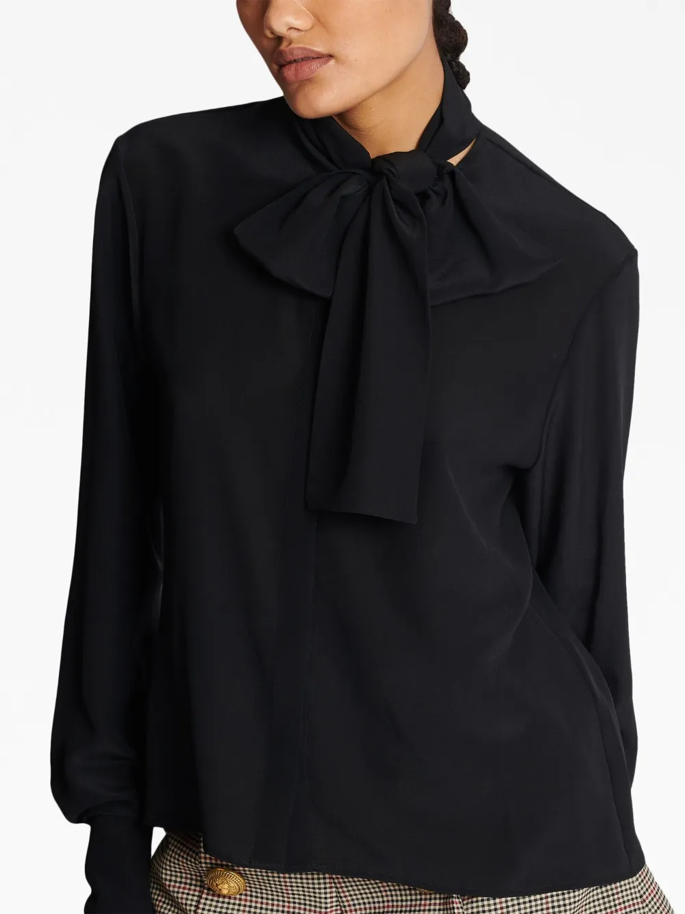 Cheap Balmain bow-detail buttoned blouse Women