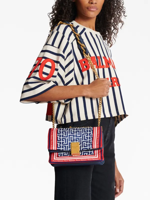 【関税＆送料込み】Balmain 1945 Soft Small Shoulder Bag 1945 Soft small bag in quilted leather black - Women | BALMAIN