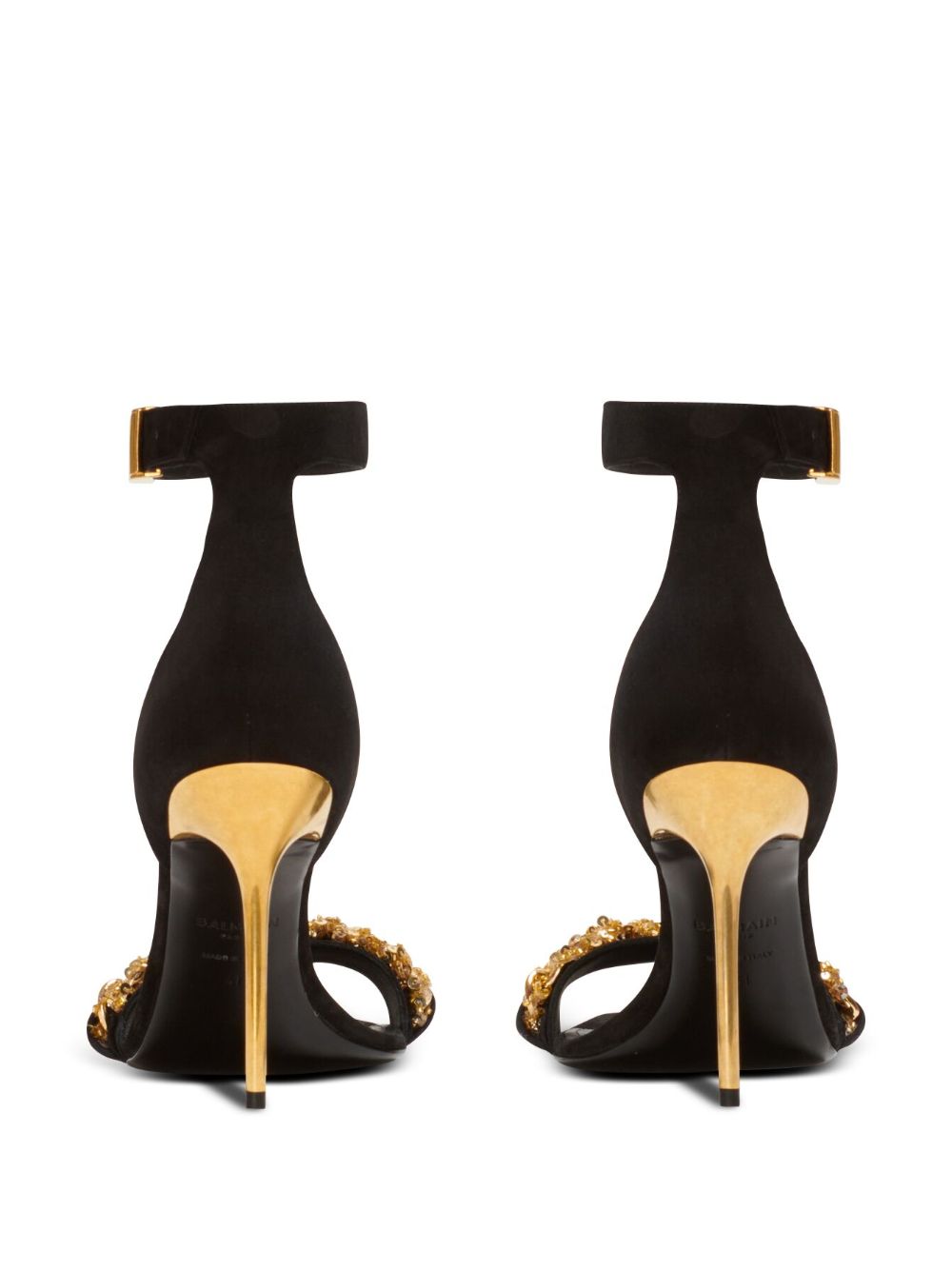 Shop Balmain Uma Chain-embellished Sandals In Ead