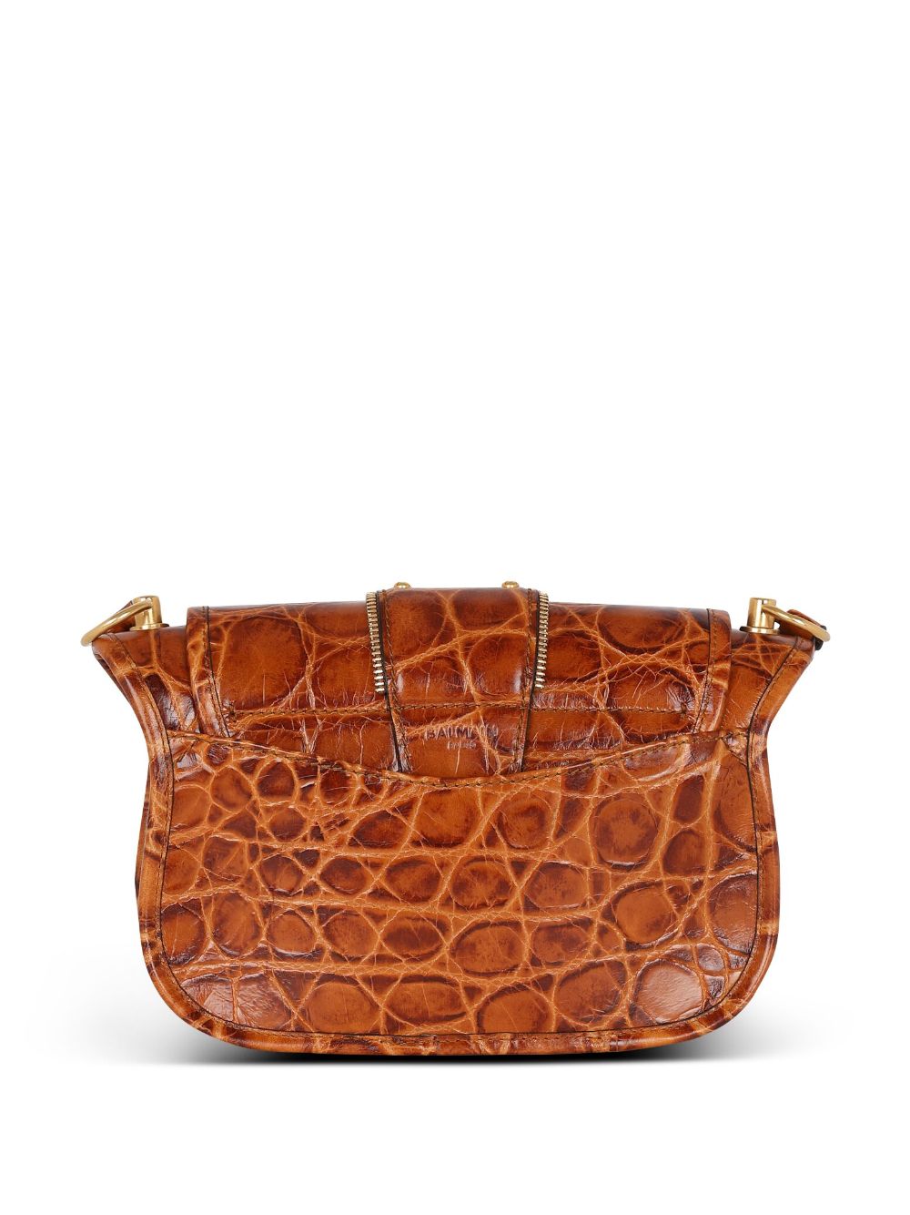 Balmain Blaze crocodile-embossed shoulder bag Women