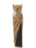 Balmain sequin-embellishment maxi dress - Gold