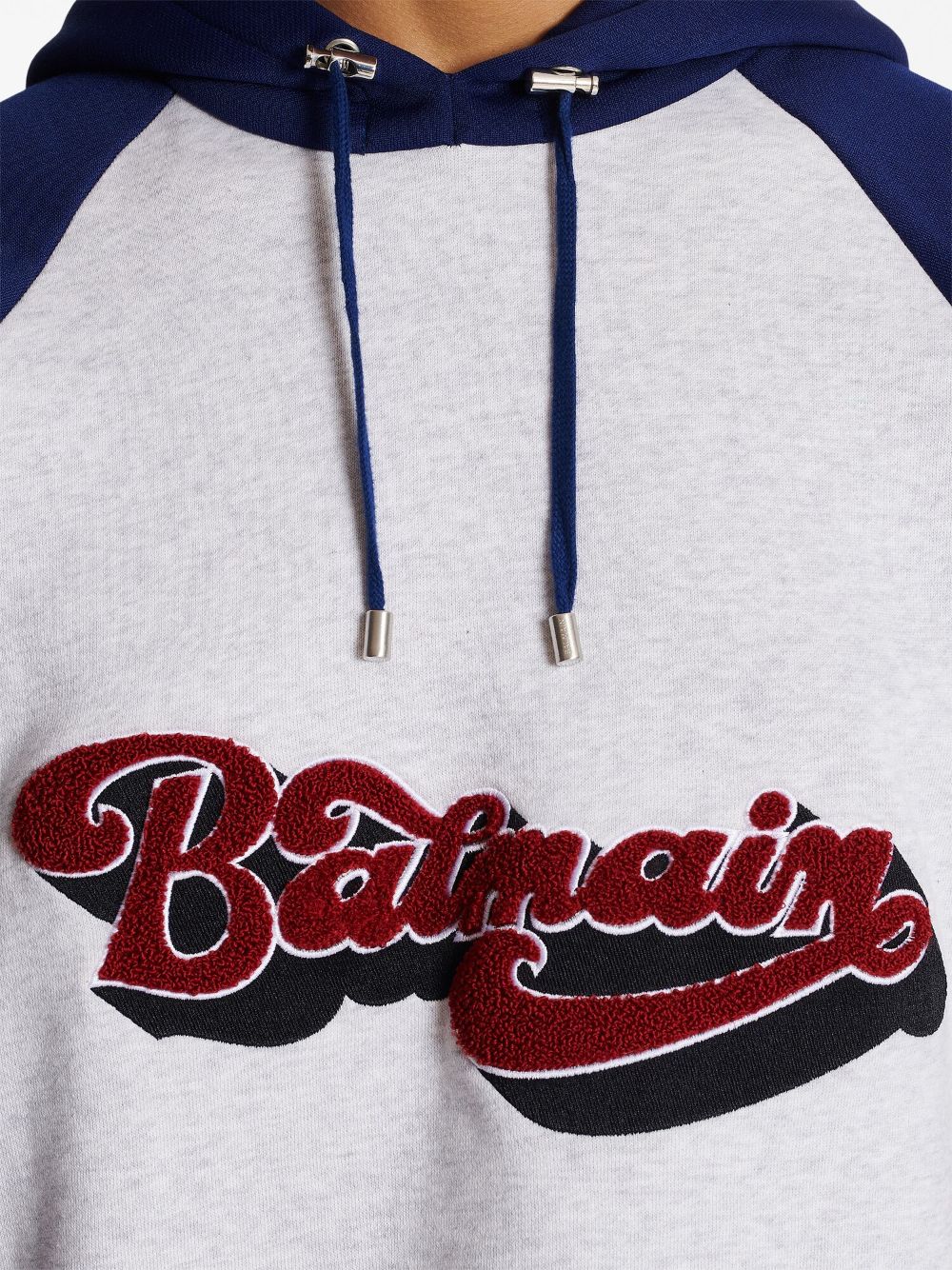 Balmain logo-print raglan-sleeve hoddie Women