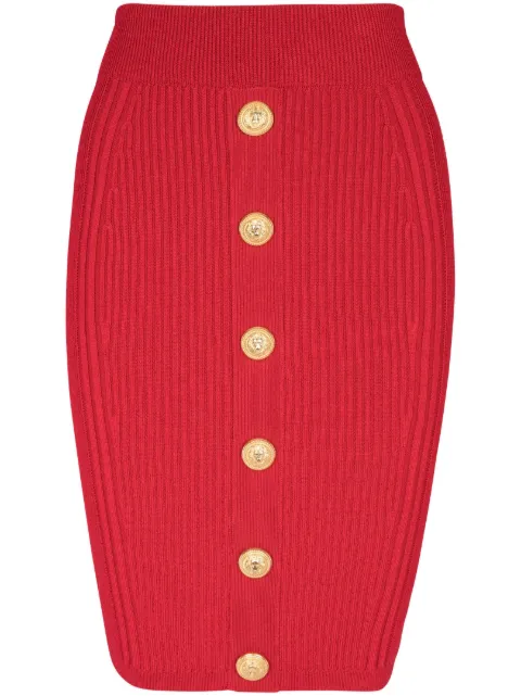 Balmain ribbed-knit pencil skirt