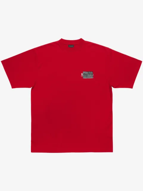 Balenciaga playera con logo estampado