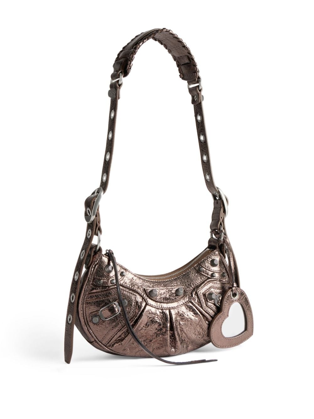 Shop Balenciaga Le Cagole Xs Shoulder Bag In Metallic