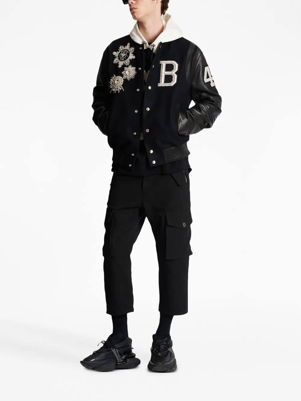 Balmain Leren jack - Zwart