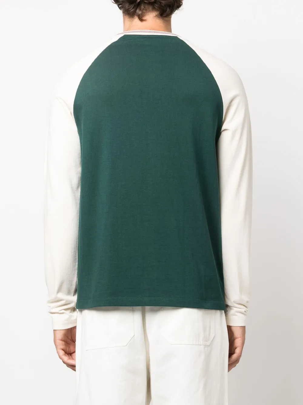 Shop Balmain Pb-embroidered Long-sleeve T-shirt In Green
