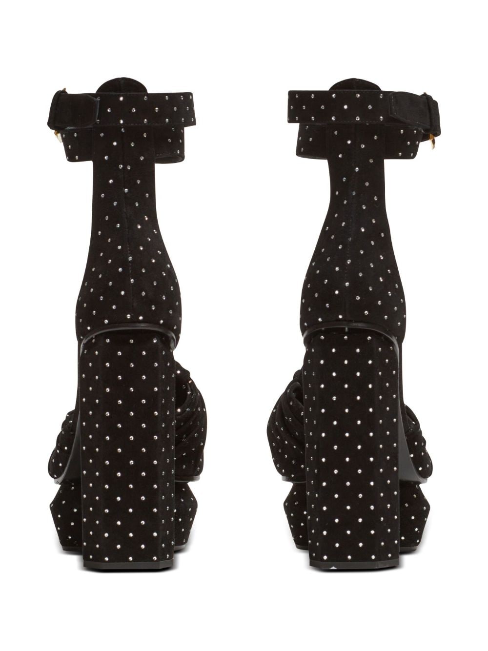 Shop Balmain Ava Crystal-embellished Sandals In Eac