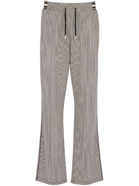 Balmain pantalon de jogging à logo en jacquard