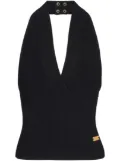 Balmain halterneck knitted top - Black