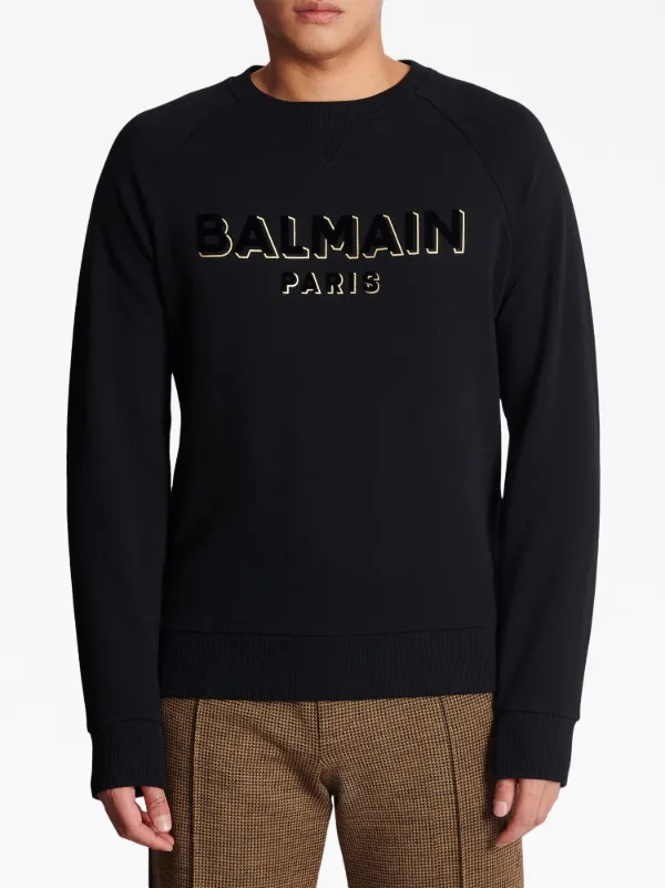 Balmain logo-print crew-neck Sweatshirt - Farfetch