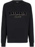 Balmain logo-print crew-neck sweatshirt - Black