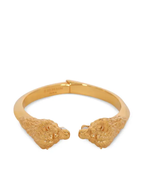 Balmain lion-head pearl-detail bracelet