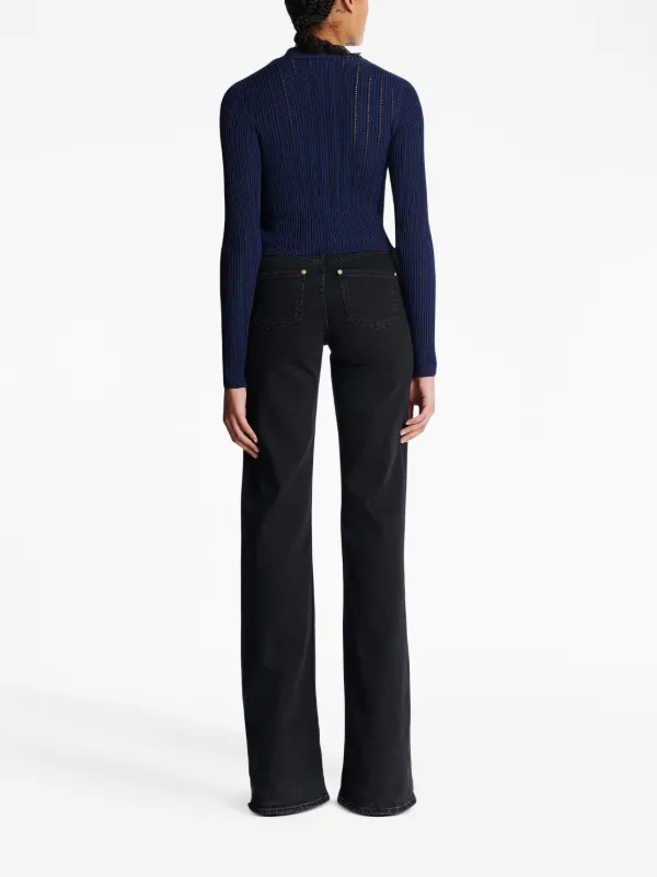 トップス 2016 BALMAIN V-neck Balmain V-neck Cropped Cardigan | Blue | FARFETCH