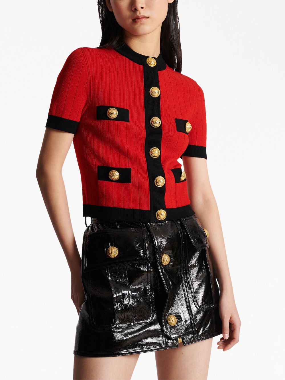 Affordable Balmain short-sleeve cropped cardigan Women