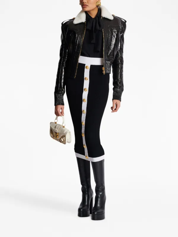 ★BALMAIN★ボタンニットスカート Balmain ボタン ニットスカート | ブラック | FARFETCH JP
