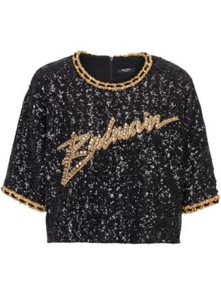 Ralph Lauren Collection Logo Sequin T-shirt - Farfetch