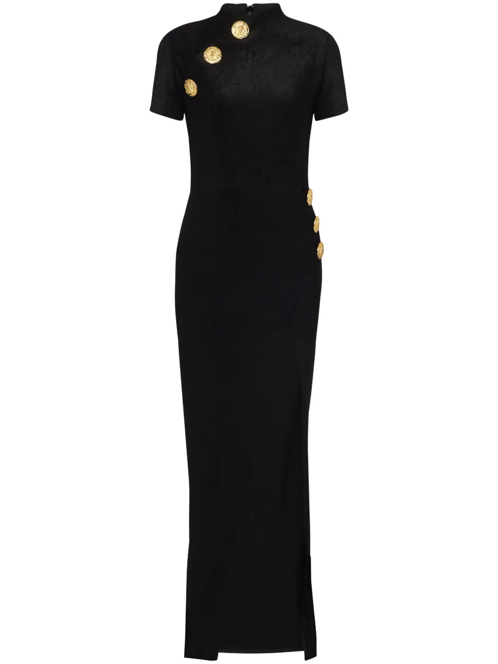 Balmain short-sleeve Buttoned Maxi Dress - Farfetch