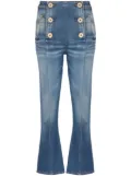 Balmain buttoned bootcut jeans - Blue