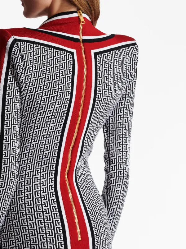 Balmain モノグラム ニットミニドレス | ブラック | FARFETCH JP Balmain モノグラム ニットミニドレス | ブラック | FARFETCH JP