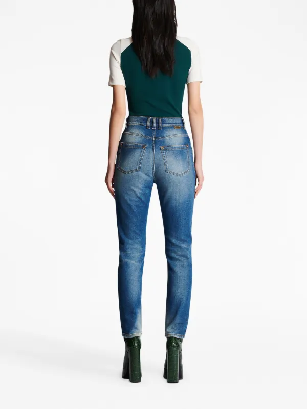 Balmain スリムジーンズ | ブルー | FARFETCH JP